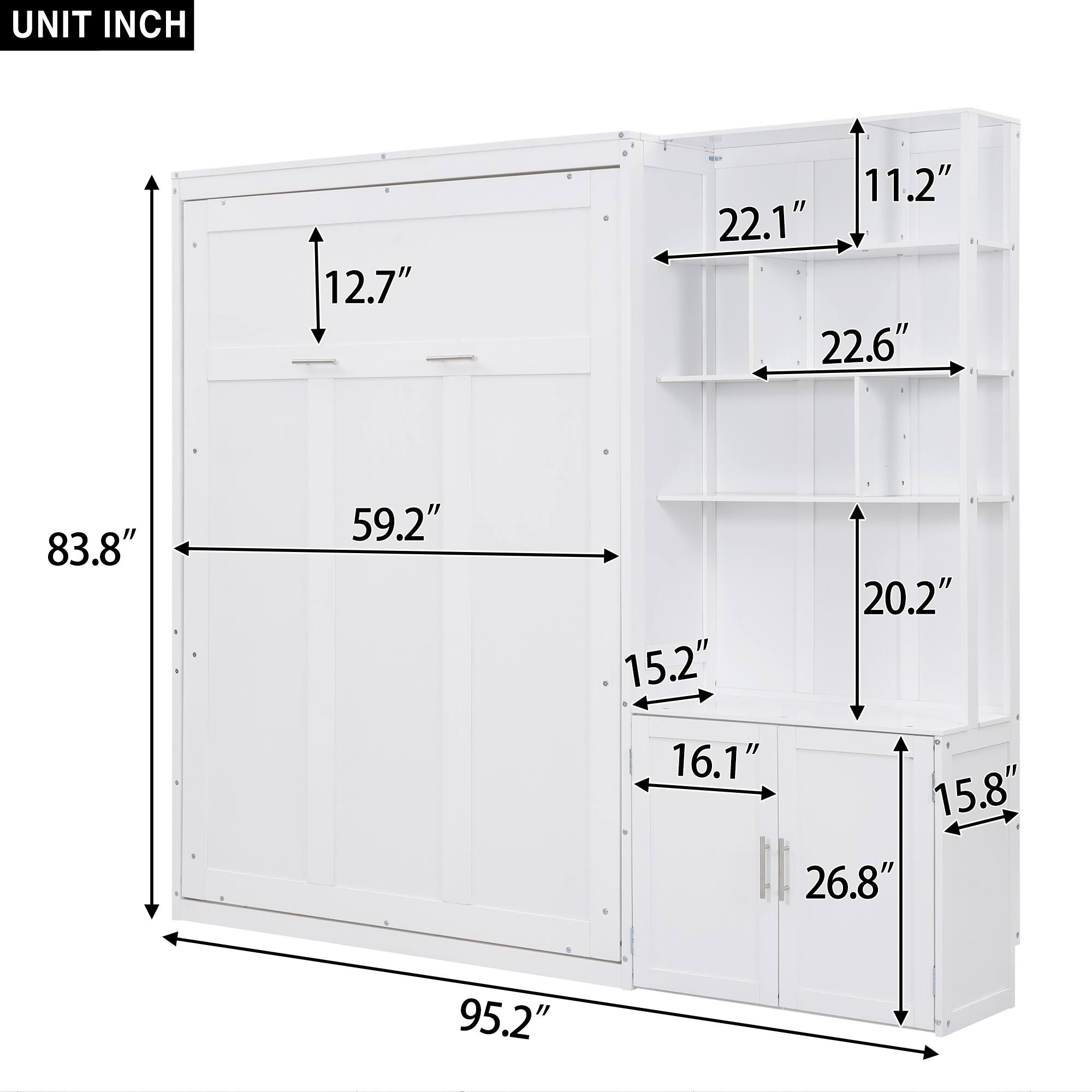 UNIT INCH

- 83.8"
- 59.2"
- 12.7"
- 11.2"
- 22.1"
- 22.6"
- 20.2"
- 15.2"
- 16.1"
- 15.8"
- 26.8"
- 95.2"