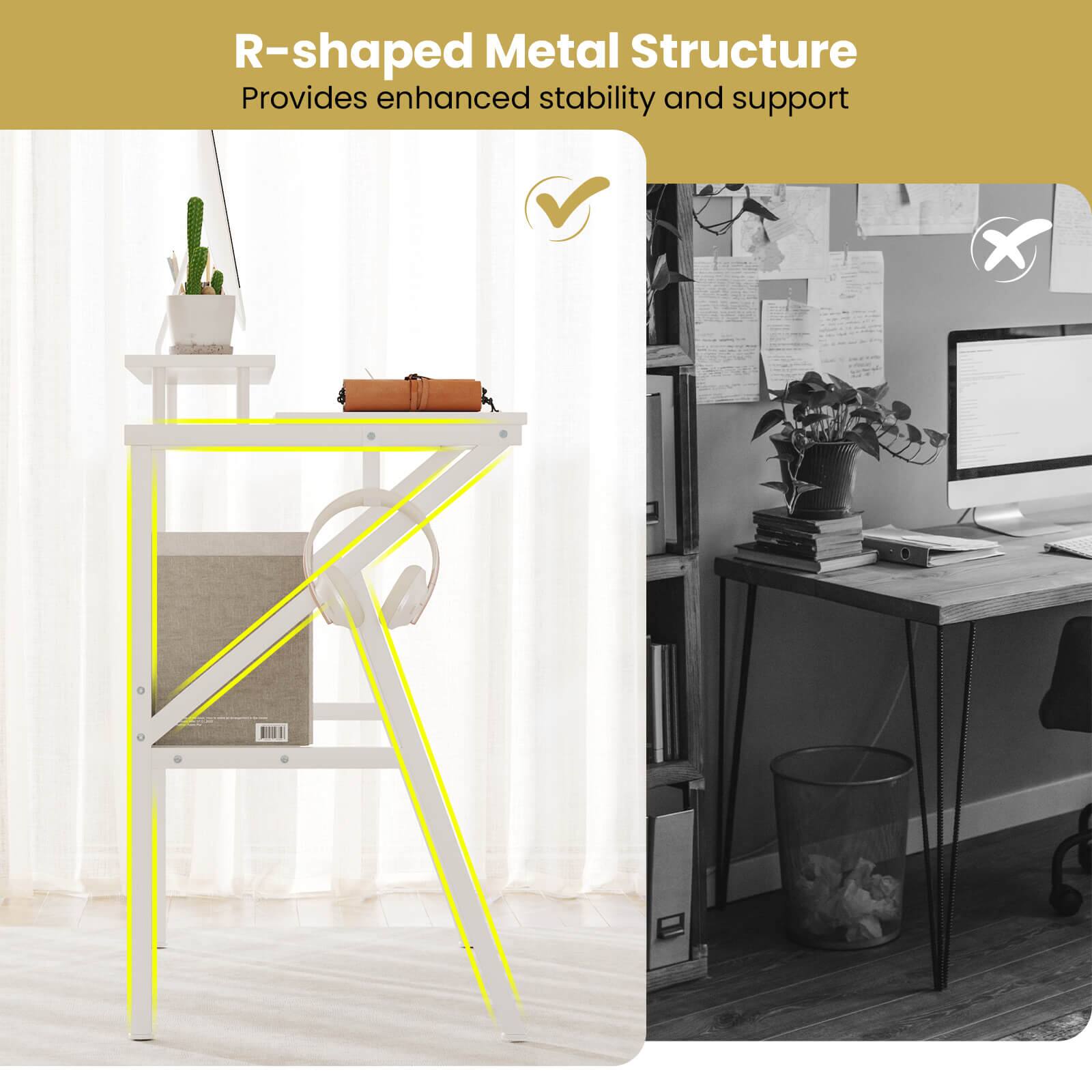 R-shaped Metal Structure  
Provides enhanced stability and support