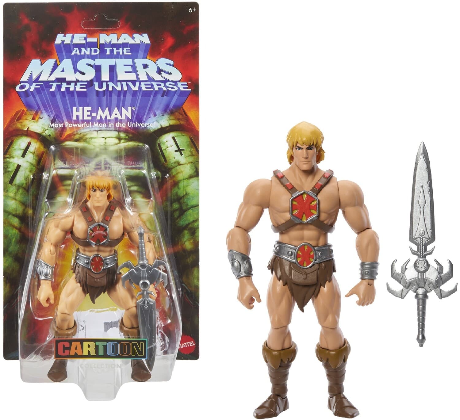 Mattel - Collectible - Masters Of The Universe Origins 200X Cartoon Collection He-Man Action Figure - COLLECTIBLES - Multicolor