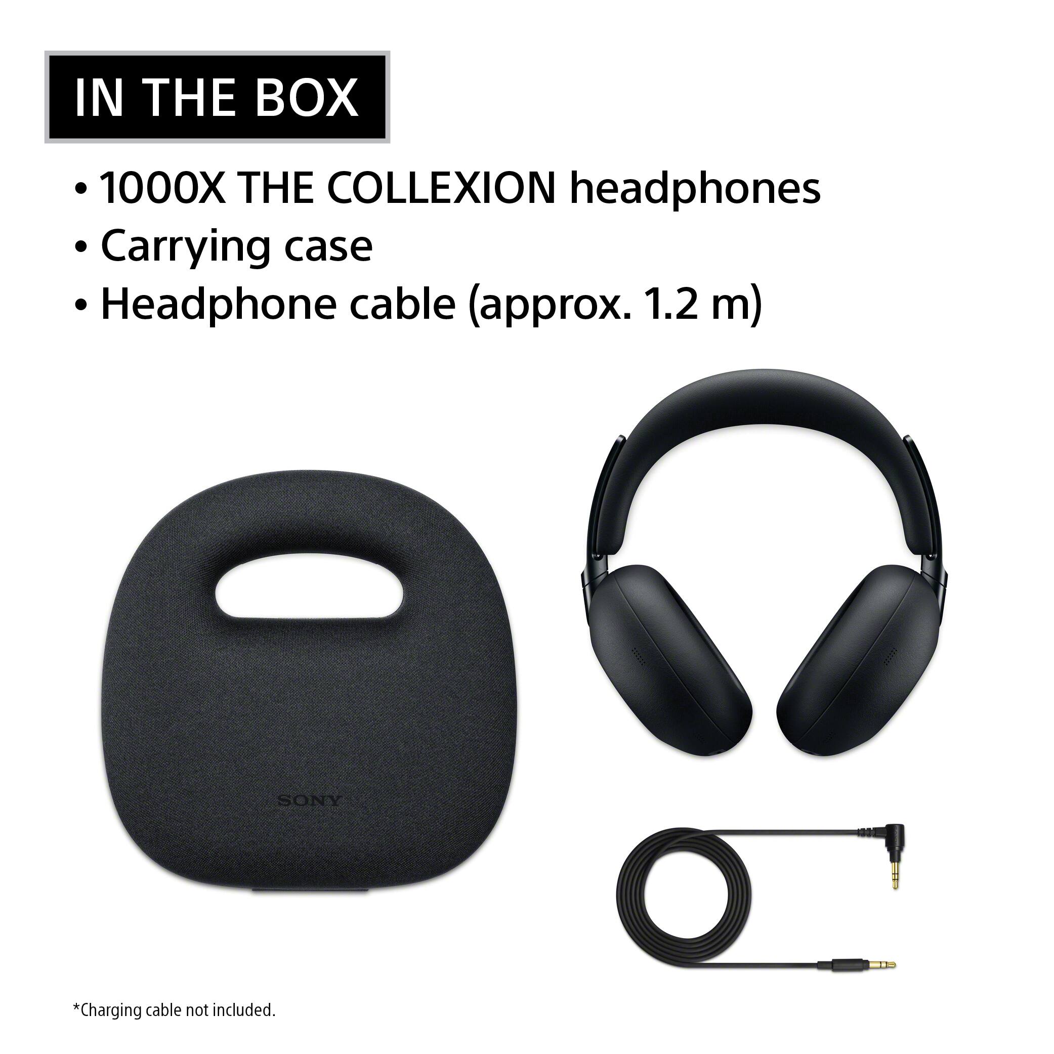IN THE BOX

- 1000X THE COLLEXION headphones
- Carrying case
- Headphone cable (approx. 1.2 m)

SONY

*Charging cable not included.