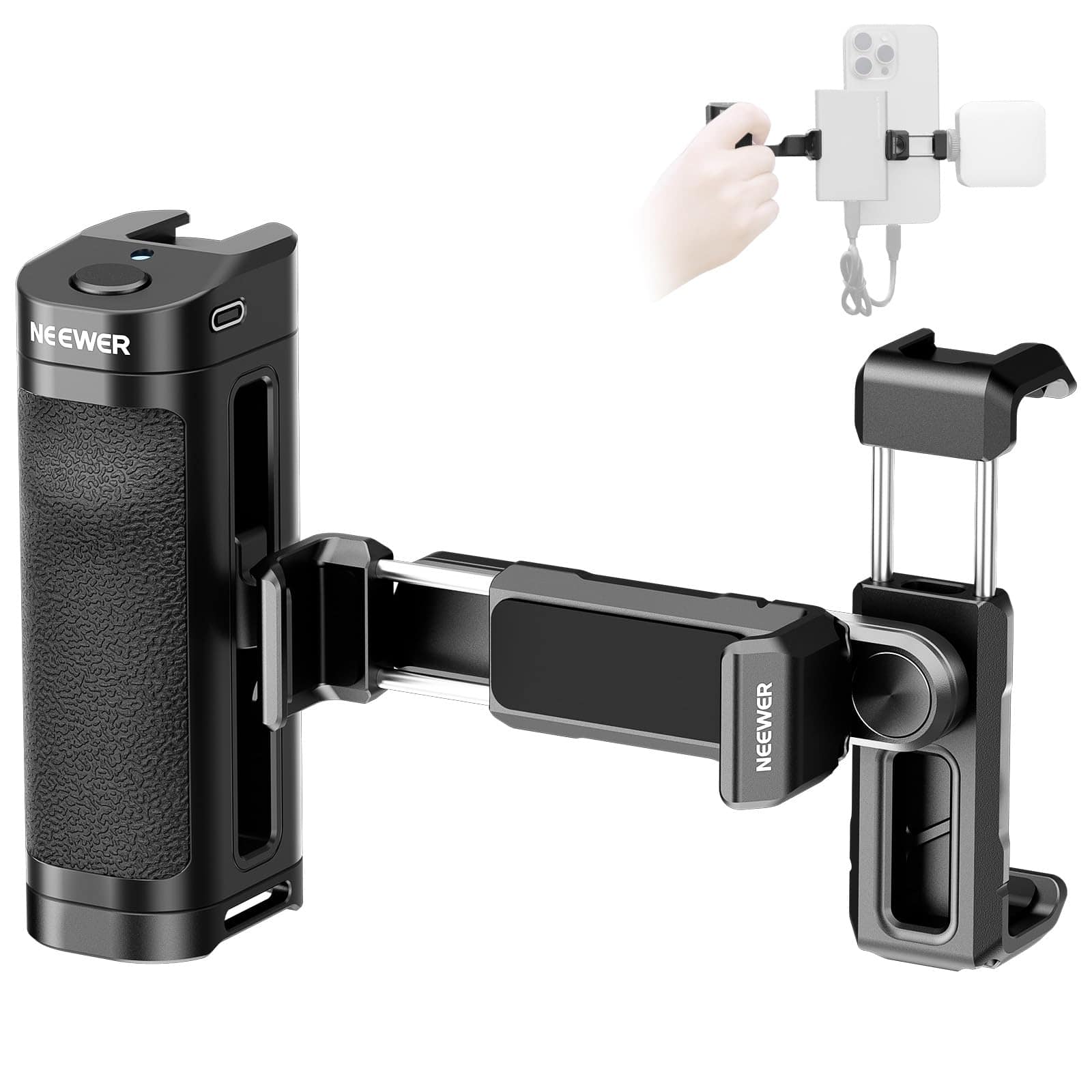 Neewer - Bluetooth Side Handle, 55-82mm Clamp, SSD Holder