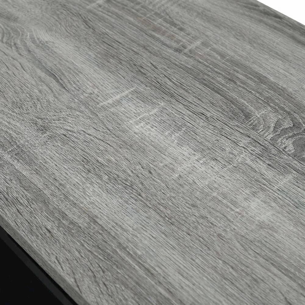 Alt View 1. BisonOffice - Black and Grey Laptop Desk with Steel Frame and Spacious Surface - French Oak Grey/Black/Black.