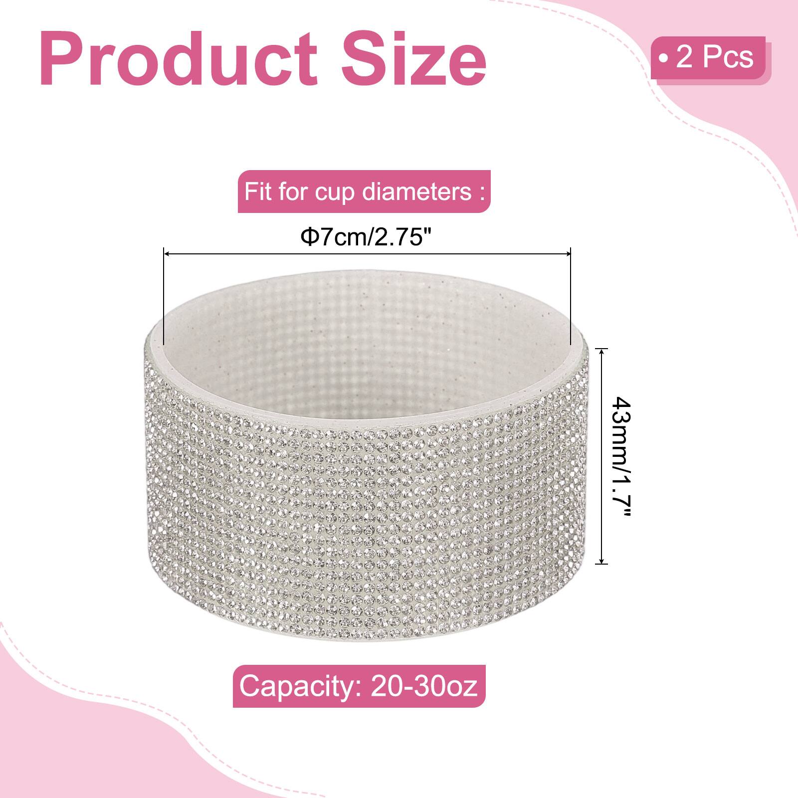 Product Size  
2 Pcs  
Fit for cup diameters:  
7cm/2.75"  
43mm/1.7"  
Capacity: 20-30oz