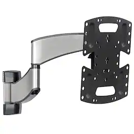 Sanus - Full Motion TV Wall Mount for 19 - 40" TVs - Extend, Tilt, Swivel - Low Profile Design w/ DIY Install - Stainless Steel - Black