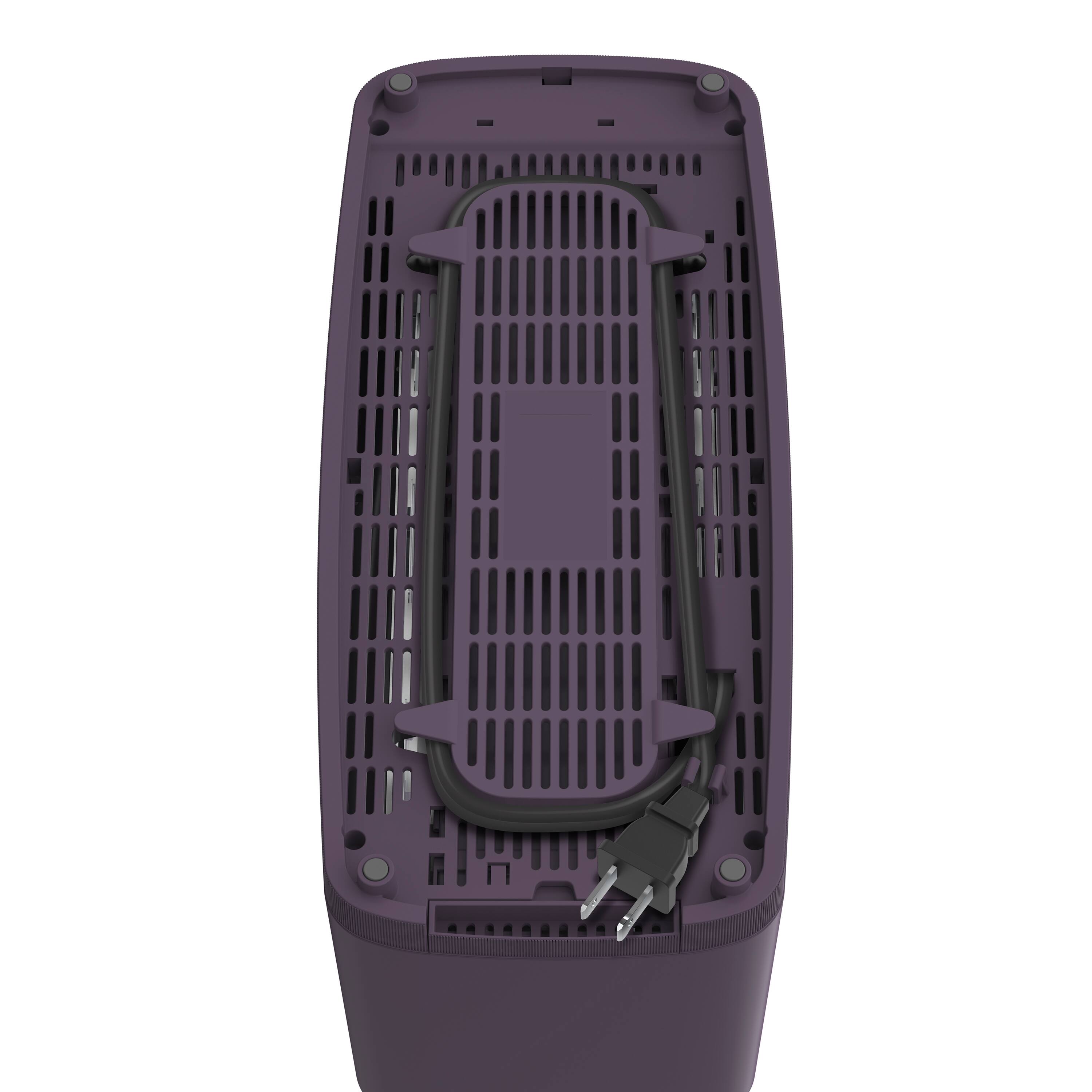 Left. Bella - Fits-anywhere Kitchenware: 4-Slice Slim Toaster with Long Wide Slots - Plum.