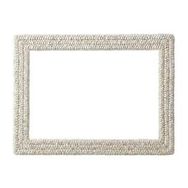 Elegant Decor - Rectangle Cornhusk Mirror 27x36 - Linen White