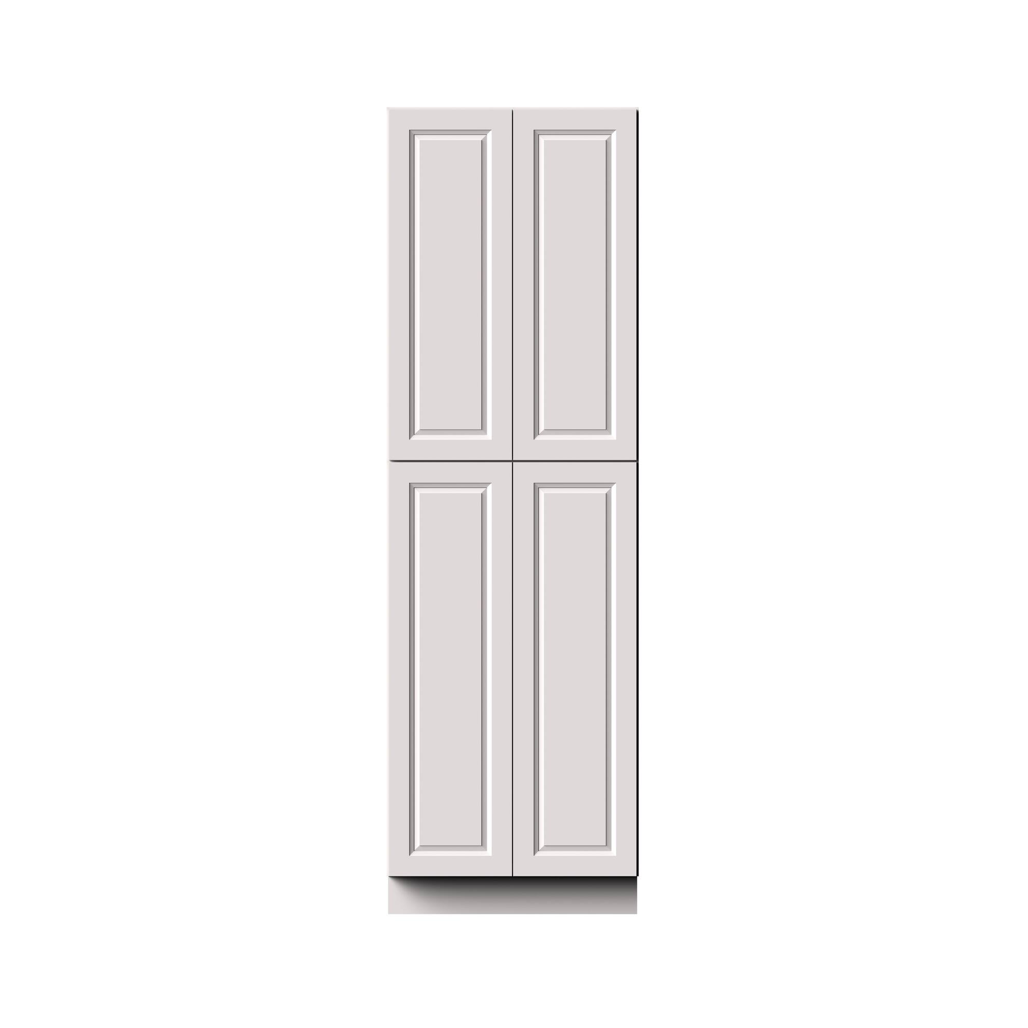 Alt View 1. Boyel Living - 30-in W x 96-in H x 27-in D Shaker RTA Kitchen Pantry Cabinet with Soft-Close Doors - Glacier White.