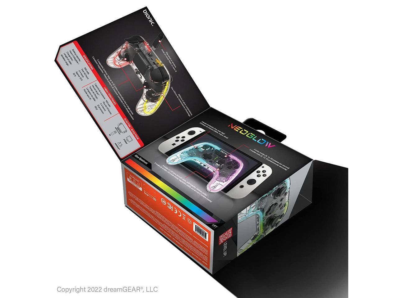 bionic. Changl Sarere 1 i SPECIFICATIONS NO0 Jckms h I bias Capoute I CARACTÉRISTIQUES mkiouth  F ALSOPOR E AUSS POUR I Glow Gntue -ut NEOGLOW L  CED pito LIFT LEVELUPY Copyright 2022 dreamGEAR, LLC