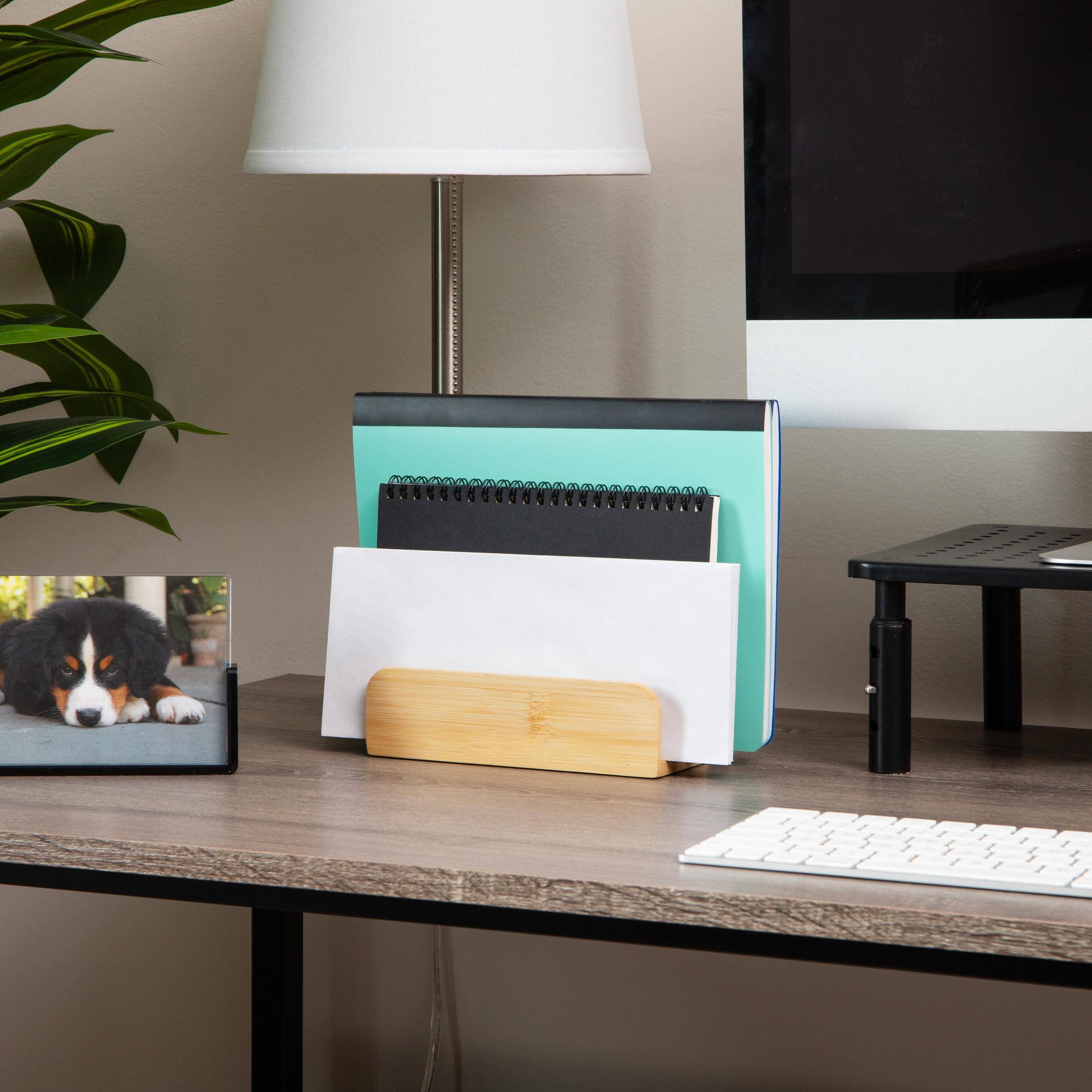 Alt View 6. Paradigms Interiors - 3-tier Mail Sorter Desktop Organizer Modern Office X W H - 3-Tier Mail Sorter.