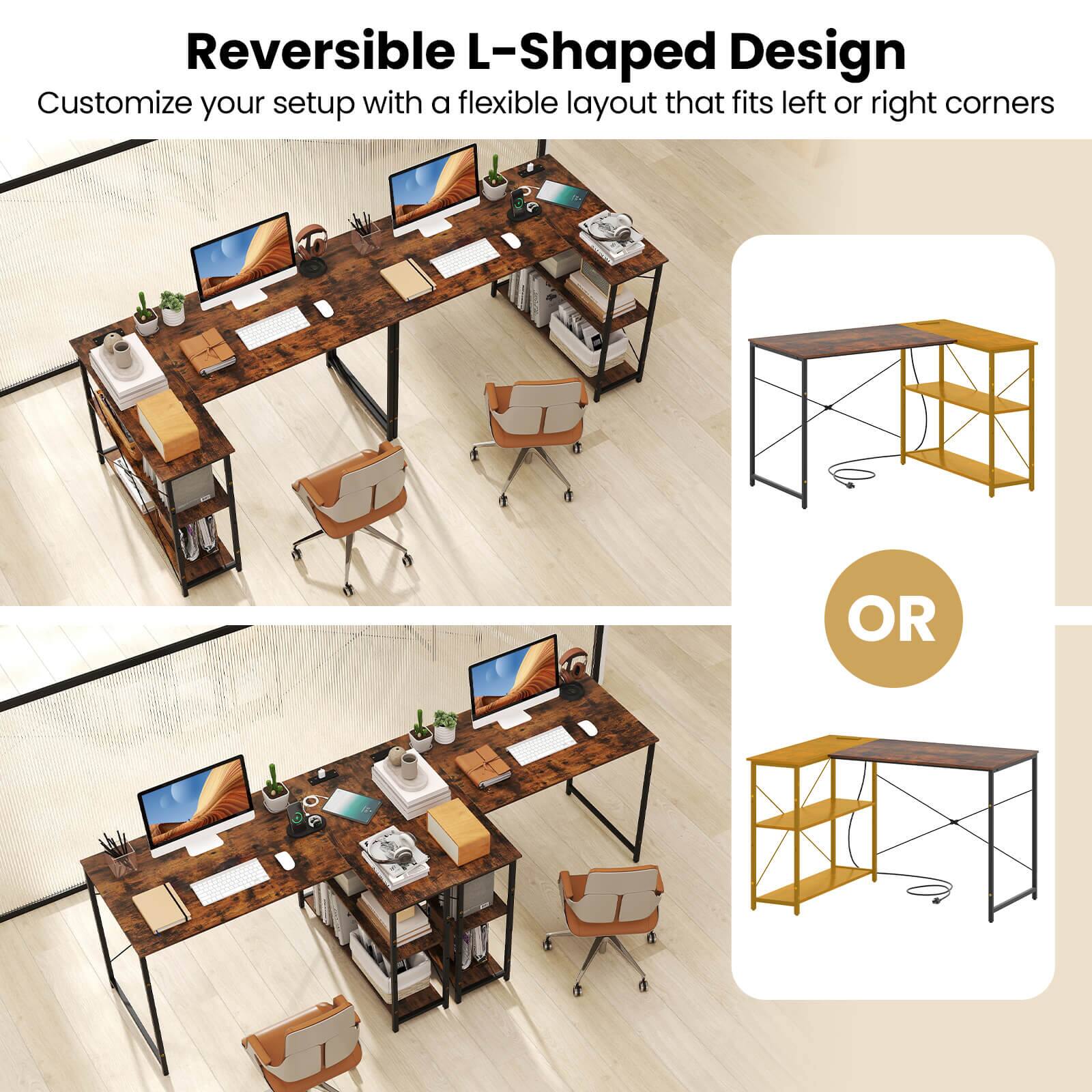 Reversible L-Shaped Design: Customize your setup with a flexible layout that fits left or right corners.