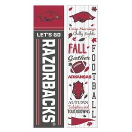 Evergreen Enterprises - Arkansas Razorbacks 47" Double Sided Fall Leaner Fan Sign - Multicolor