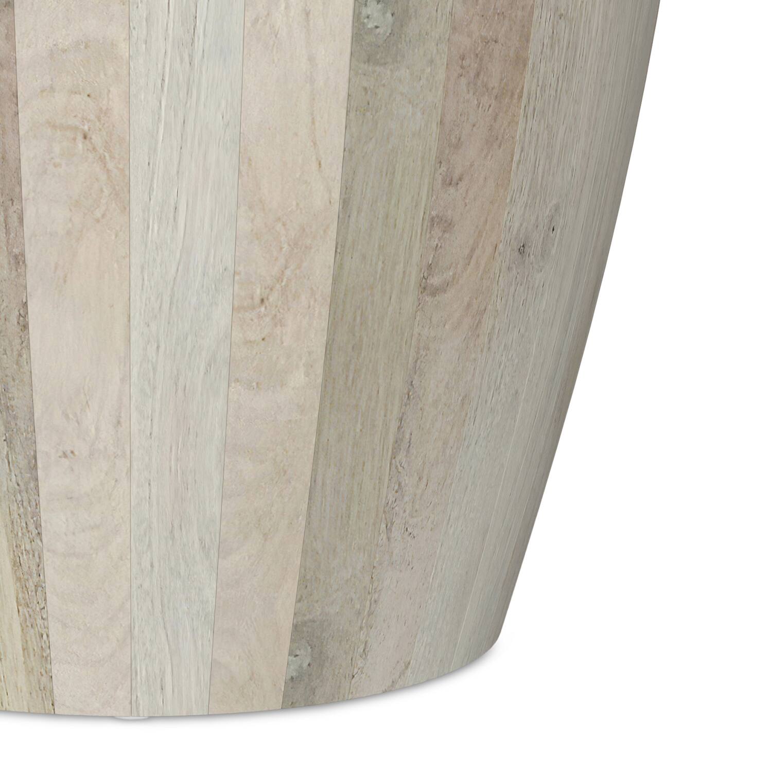 Alt View 7. Simpli Home - Elmbrook 21 inch Wide Solid Mango Modern End Table in White Wash, Assembled - White Wash.