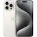 Front. Apple - iPhone 15 Pro Max 256GB 6.7" 5G Fully Unlocked, Titanium - White.