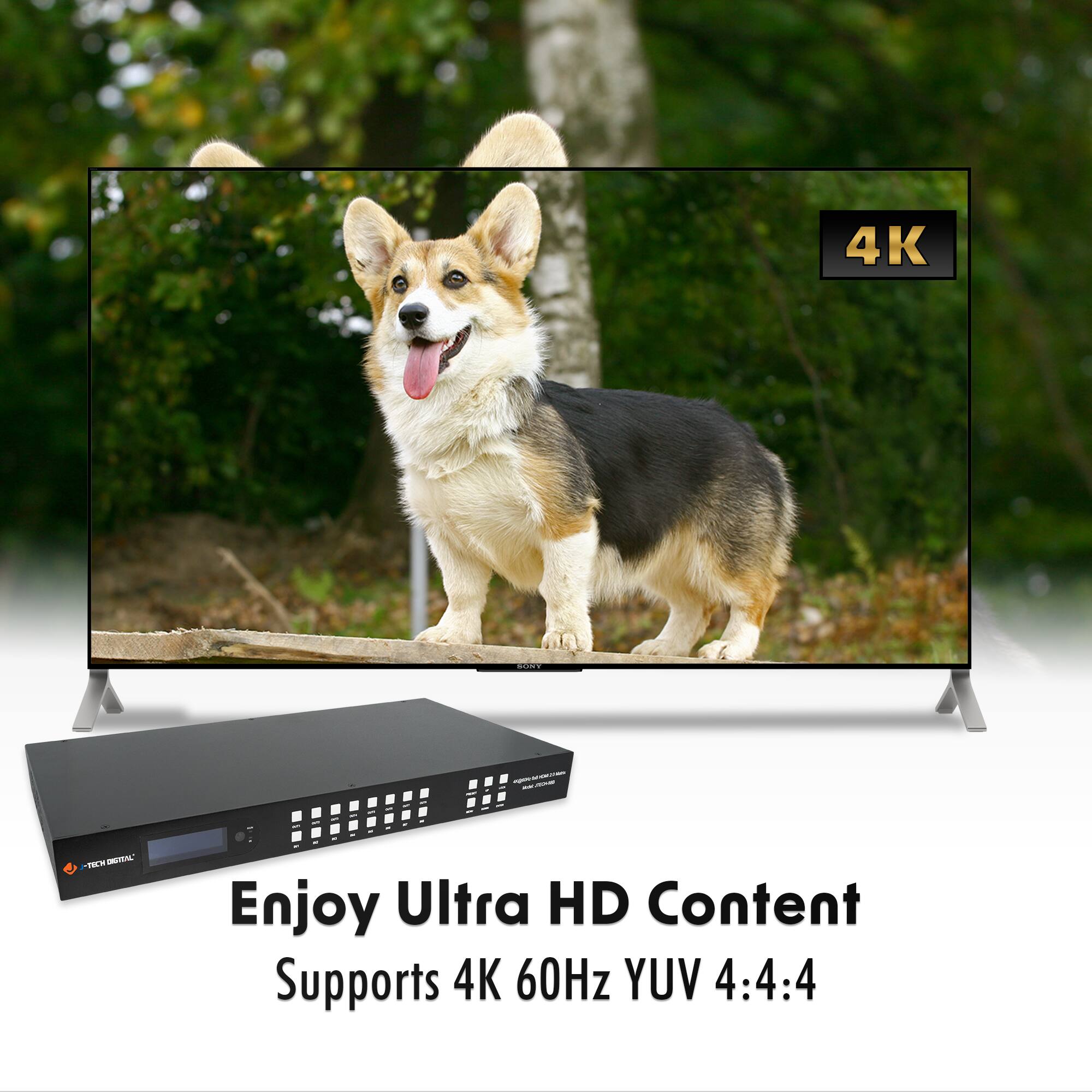 4K

Enjoy Ultra HD Content  
Supports 4K 60Hz YUV 4:4:4