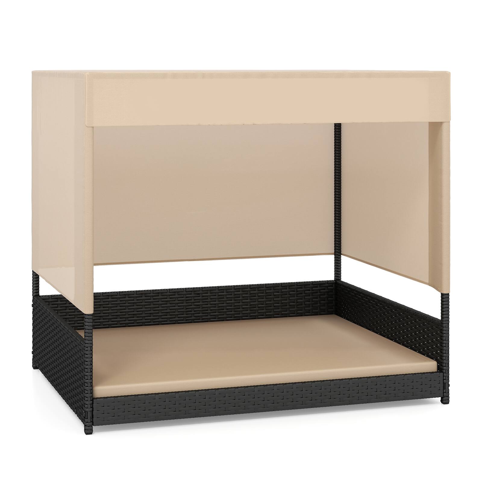 Alt View 9. Gymax - Gymax Outdoor Dog Shelter w/Cushioned Bed & Removable Sunproof Canopy Raised Legs.