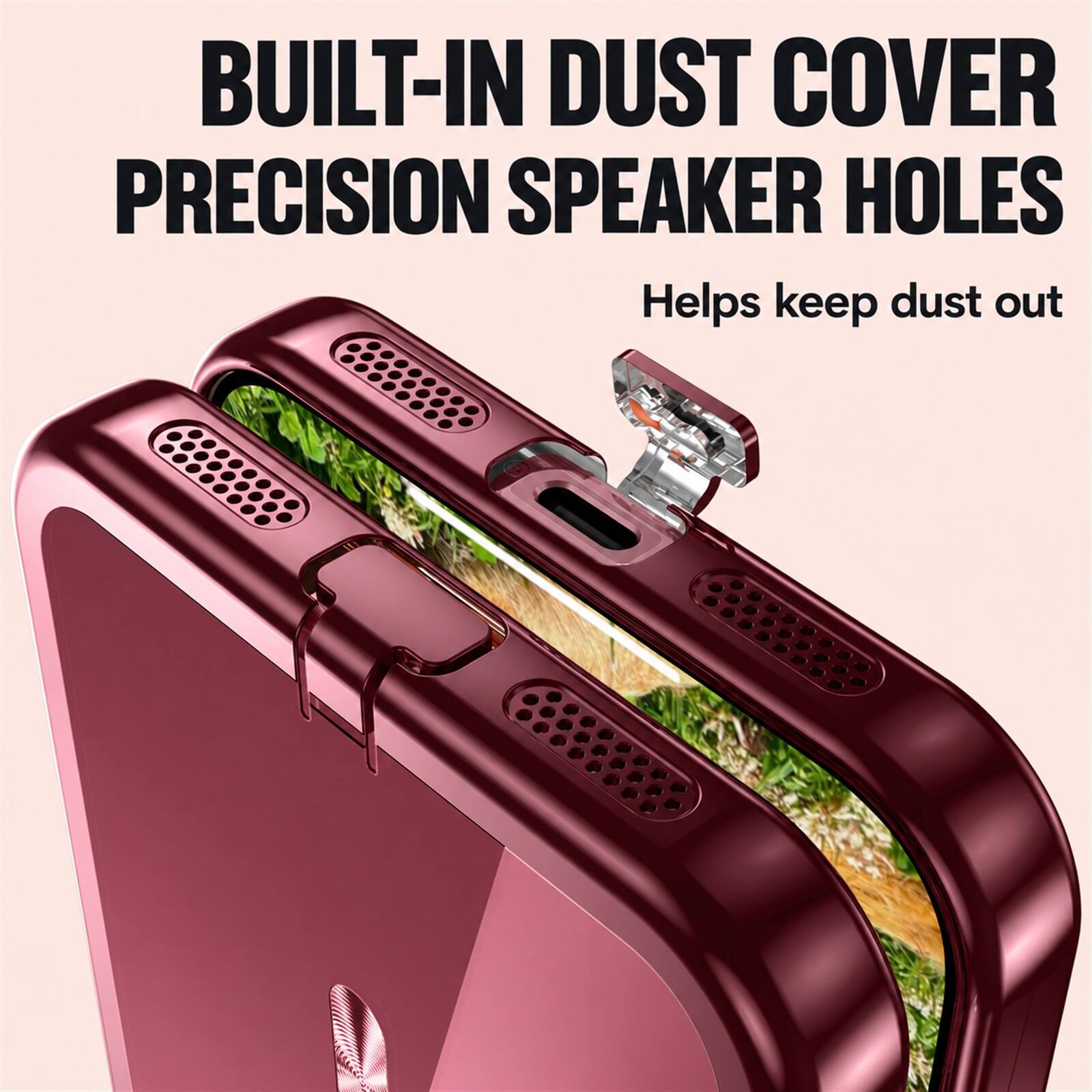 BUILT-IN DUST COVER PRECISION SPEAKER HOLES  
Helps keep dust out