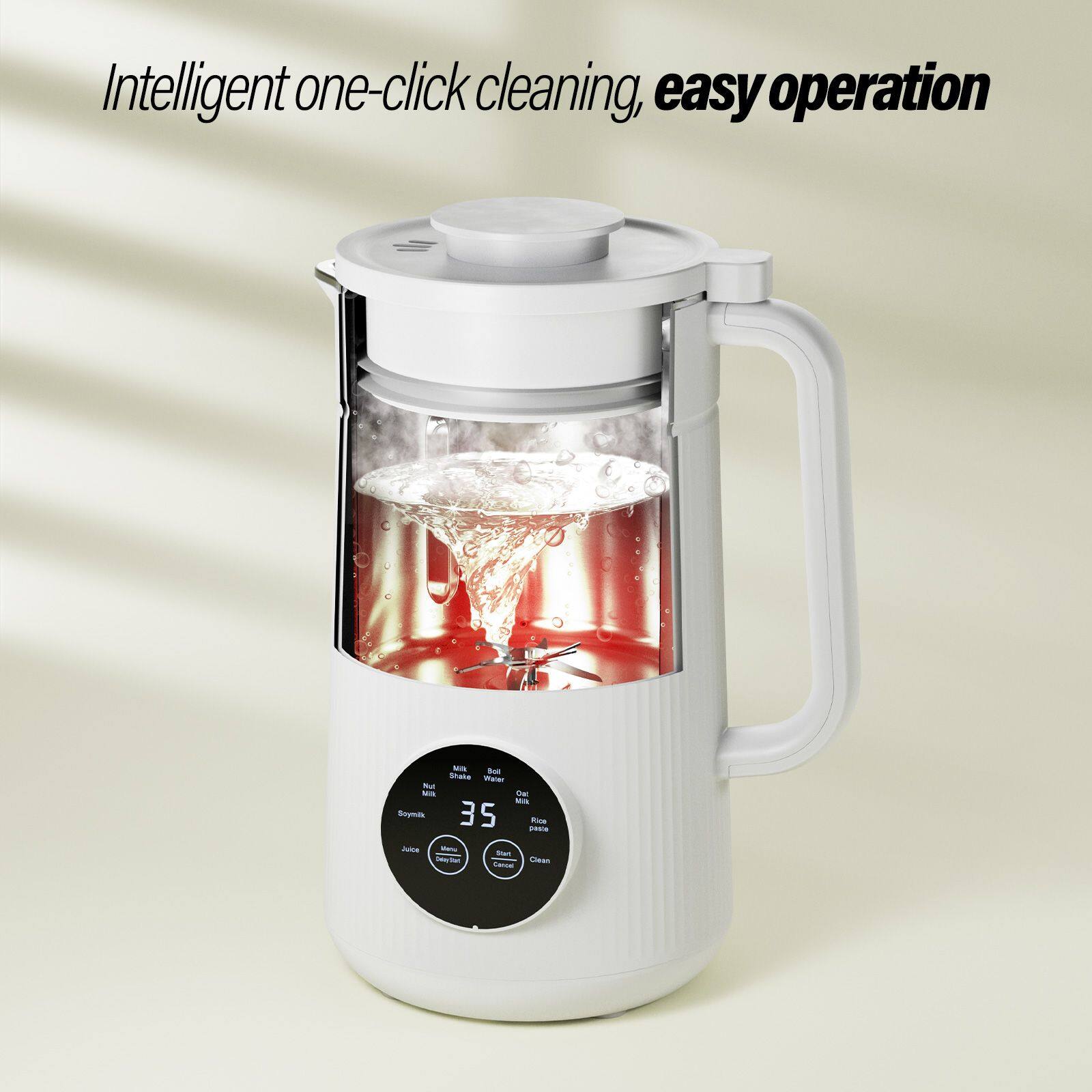 Intelligent one-click cleaning, easy operation

35