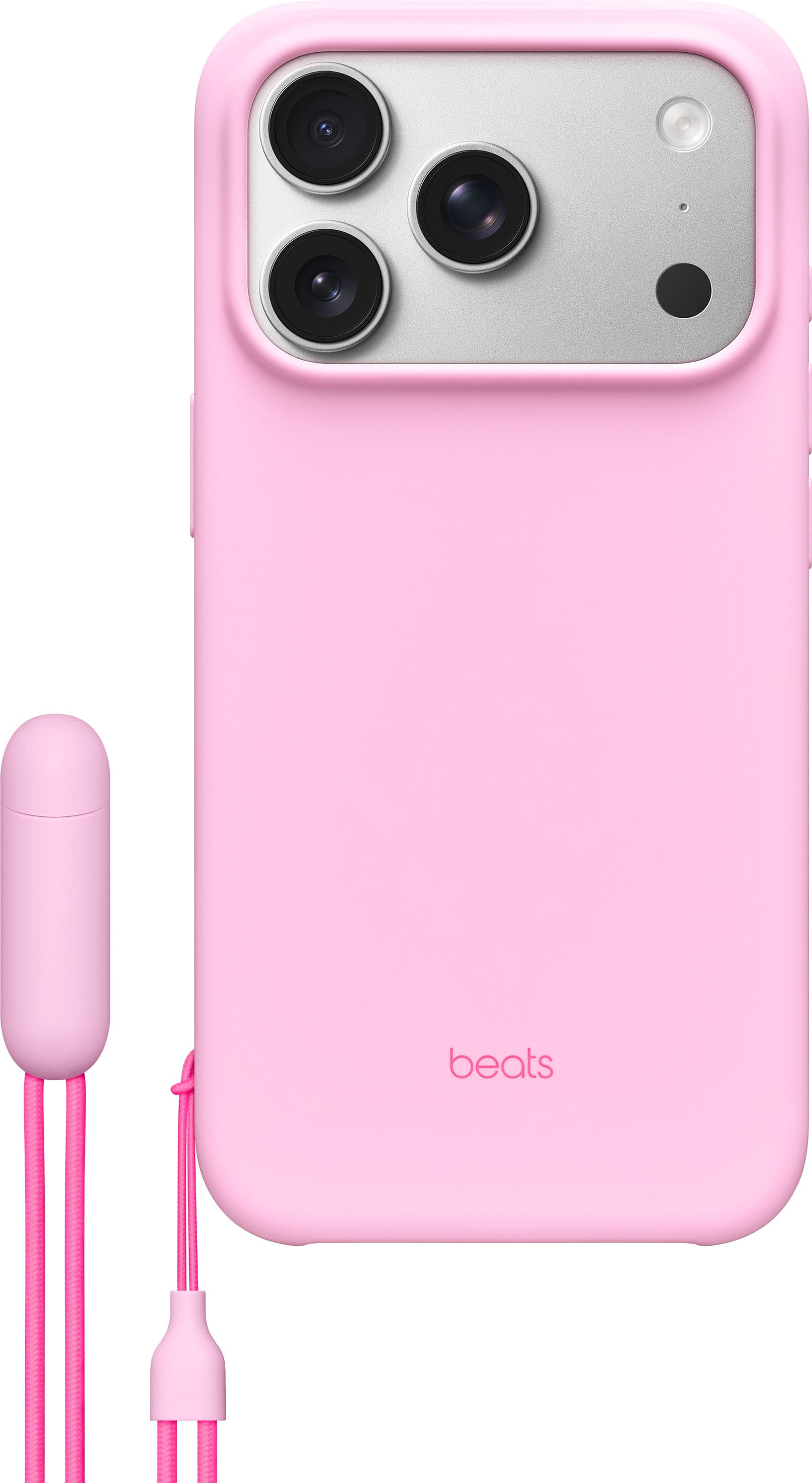 Beats - iPhone 17 Pro Kickstand Case with MagSafe and Camera Control - Pebble Pink - Front_Zoom