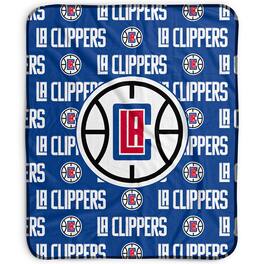 Pegasus - LA Clippers 50" x 60" Repeat Wordmark Fleece Blanket - Multicolor