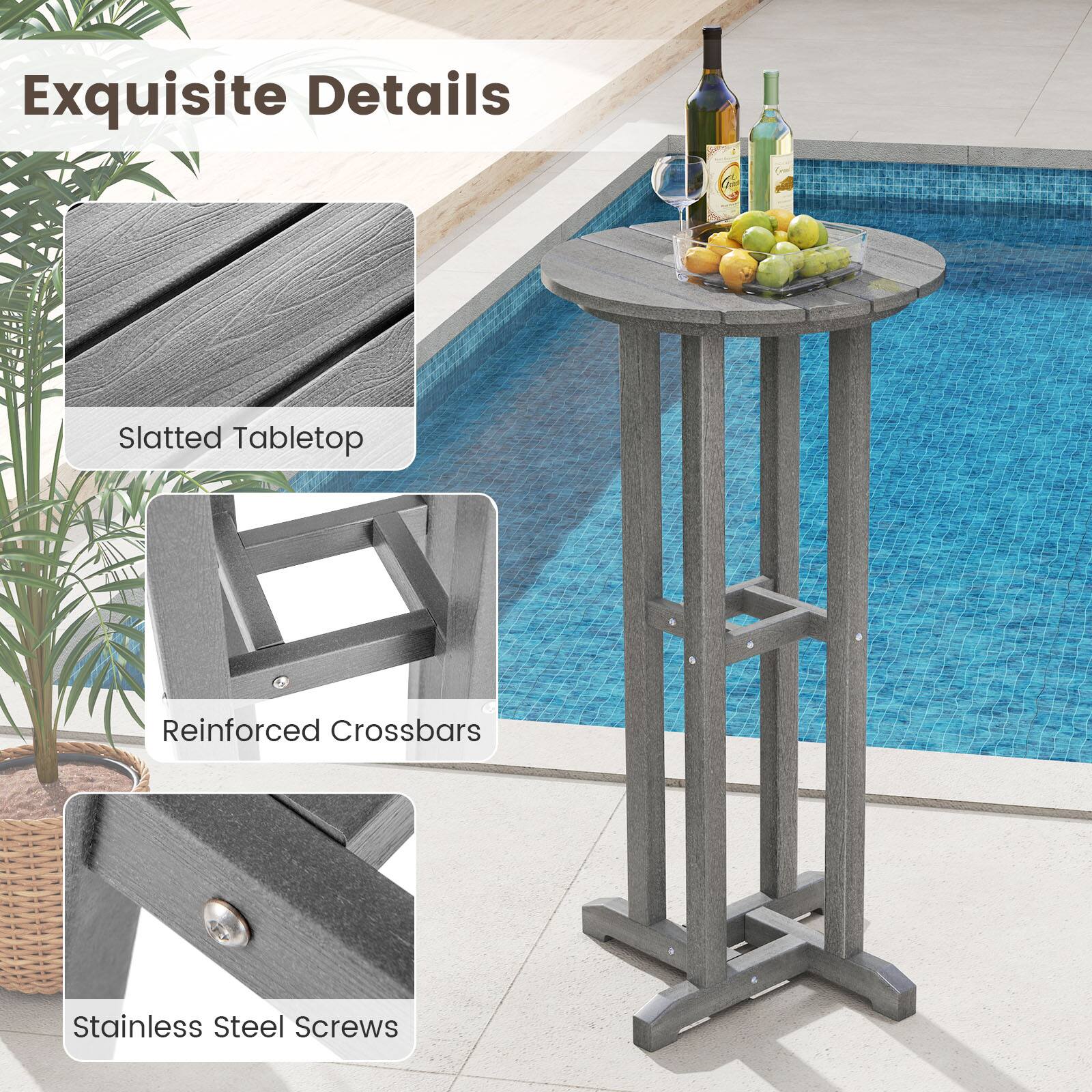 Exquisite Details
Slatted Tabletop
Reinforced Crossbars
Stainless Steel Screws