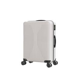 Winado - 24" Hardshell Carry On Luggage with Spinner Wheels Lightweight PP Hardside Small Suitcase with Built-in Lock - White