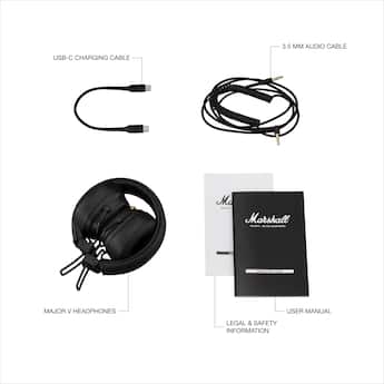 Marshall Major V Wireless On Ear Bluetooth Headphones with Marshall Major V Wireless On Ear Bluetooth Headphones with