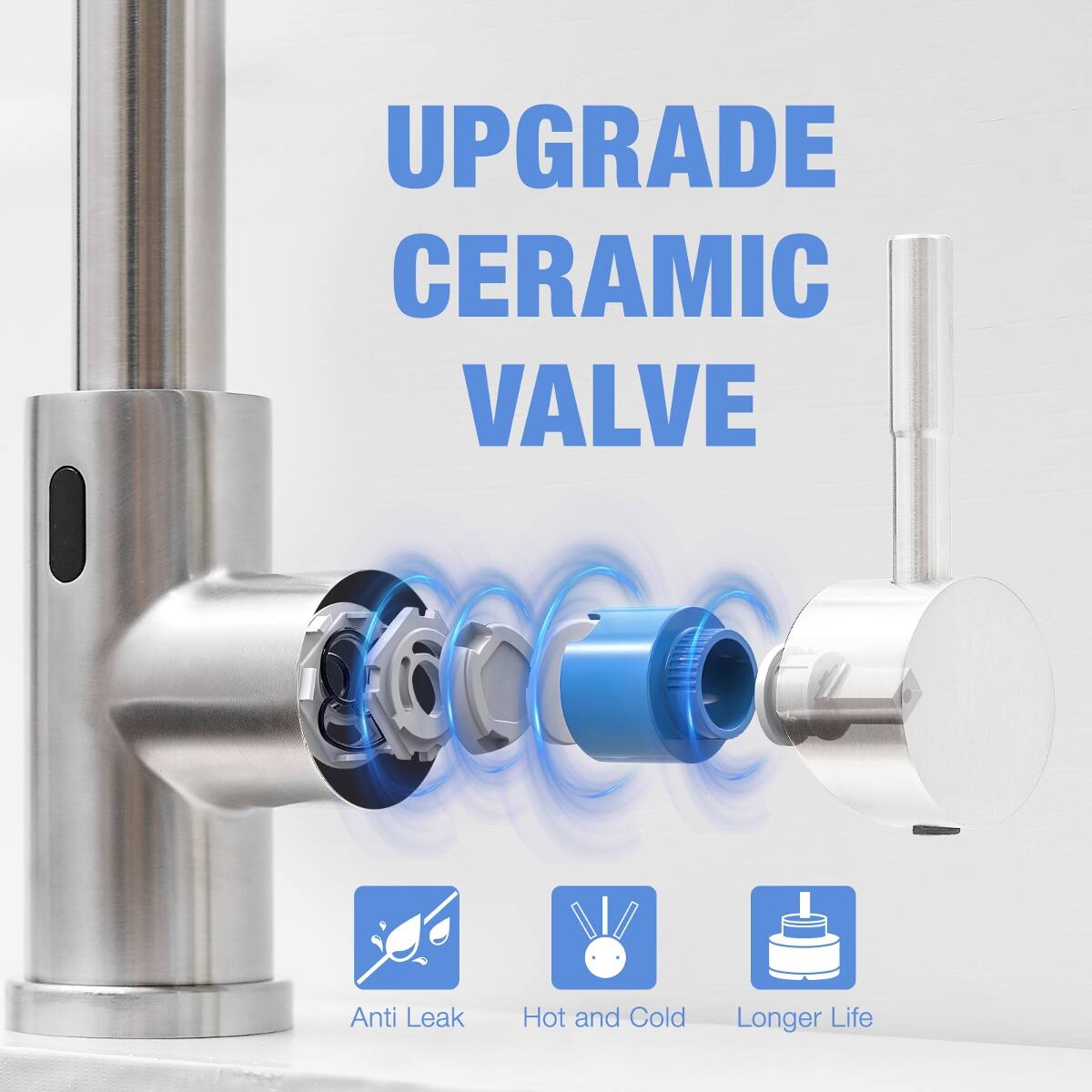 UPGRADE CERAMIC VALVE

- Anti Leak
- Hot and Cold
- Longer Life