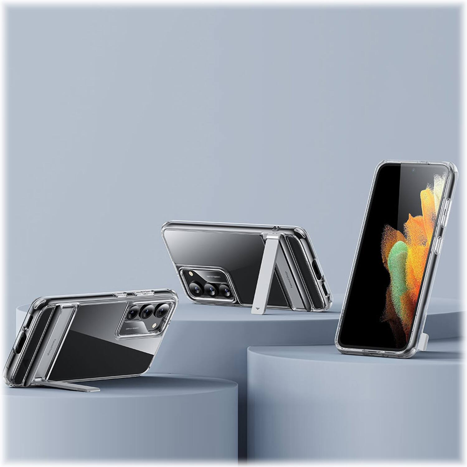 Alt View 14. SaharaCase - AirShield Boost Kickstand Series Case for Samsung Galaxy S23+ - Clear.