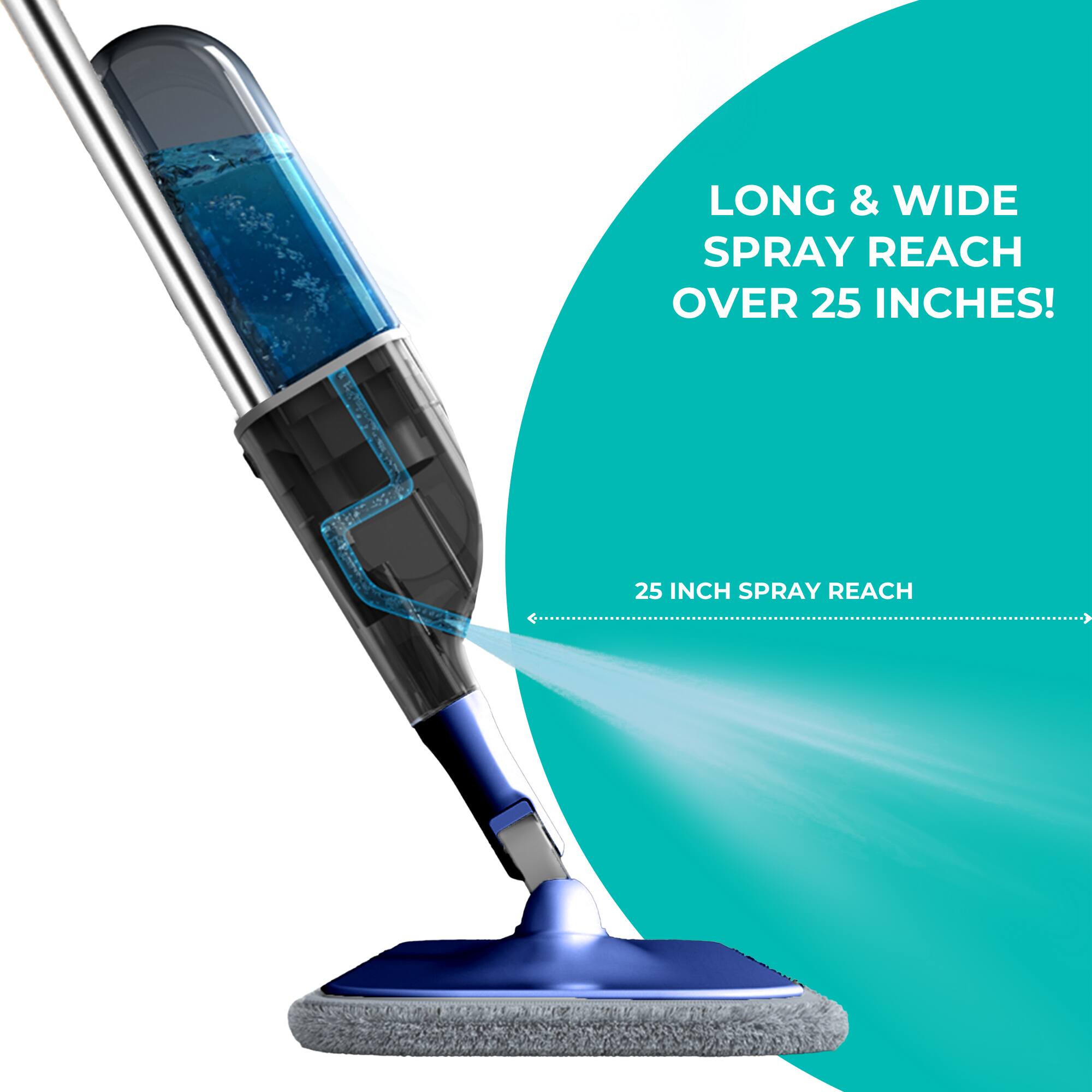 LONG & WIDE SPRAY REACH OVER 25 INCHES!

25 INCH SPRAY REACH