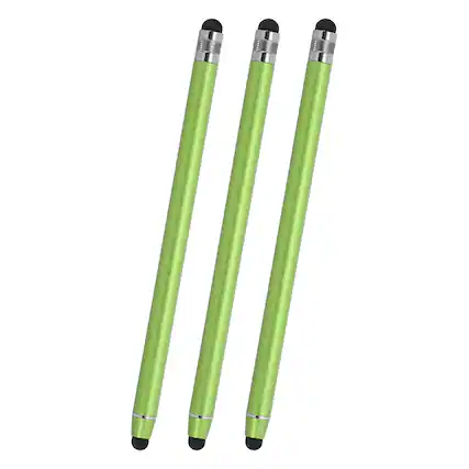 Front. Unique Bargains - 3pcs Stylus Pens for Touch Screens, 2-in-1 High Sensitivity Universal Capacitive Stylus for Phone/Tablets/Laptop - Green.