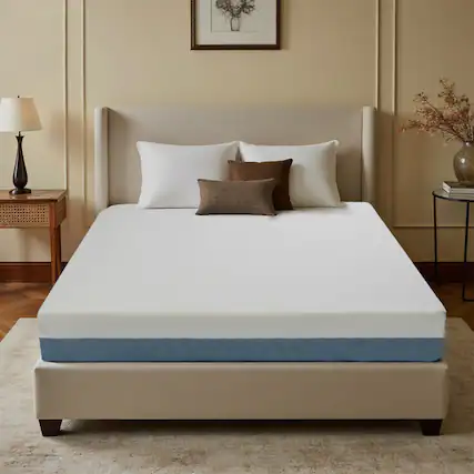 Front. Hunkstar - 10" Memory Foam Mattress–Made in Japan-Breathable 4-Layer Foam-Cooling Copper Gel Bed-High Rebounded for Optical Support - KING/White.