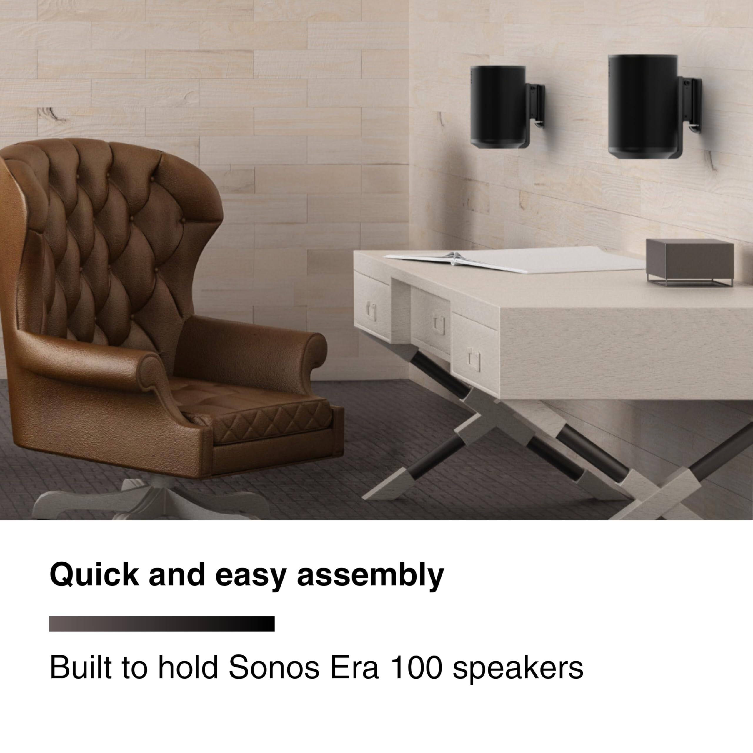 Quick and easy assembly  
Built to hold Sonos Era 100 speakers
