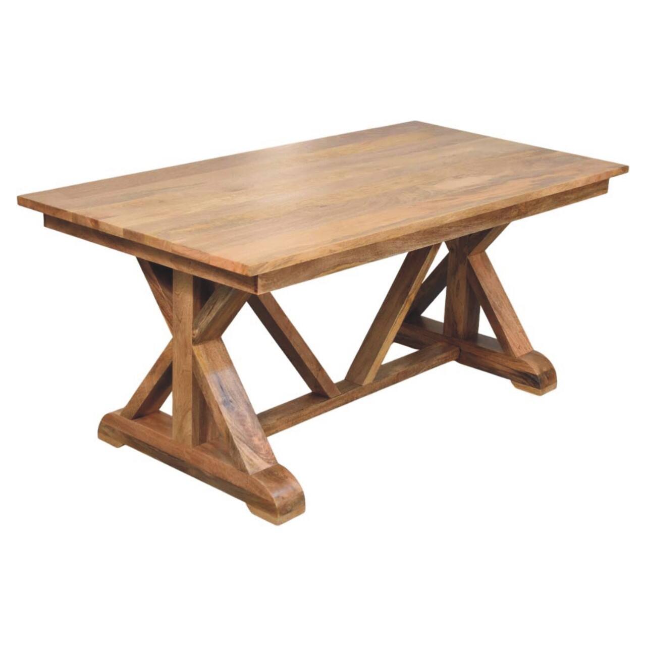 Back. Artisan Furniture - Artisan Furniture Solid WoodTreston Dining Table - Brown.