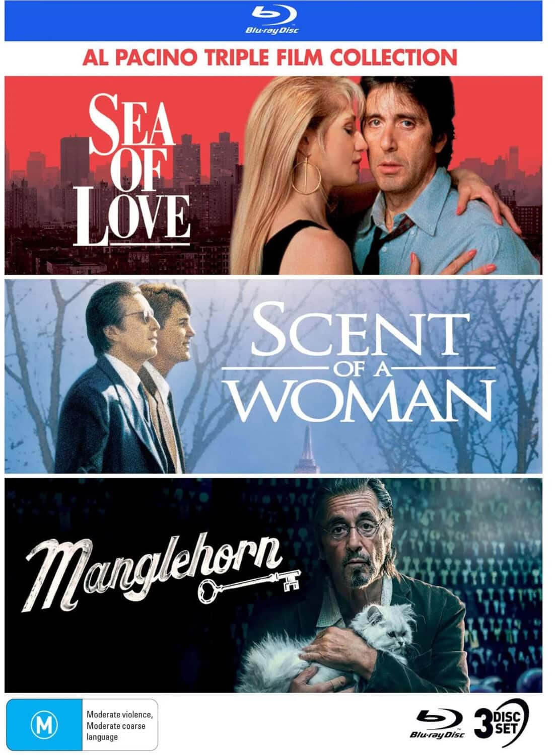 Al Pacino: Triple Film Collection (Sea of Love / Scent of a Woman / Manglehorn)  - BLU-RAY