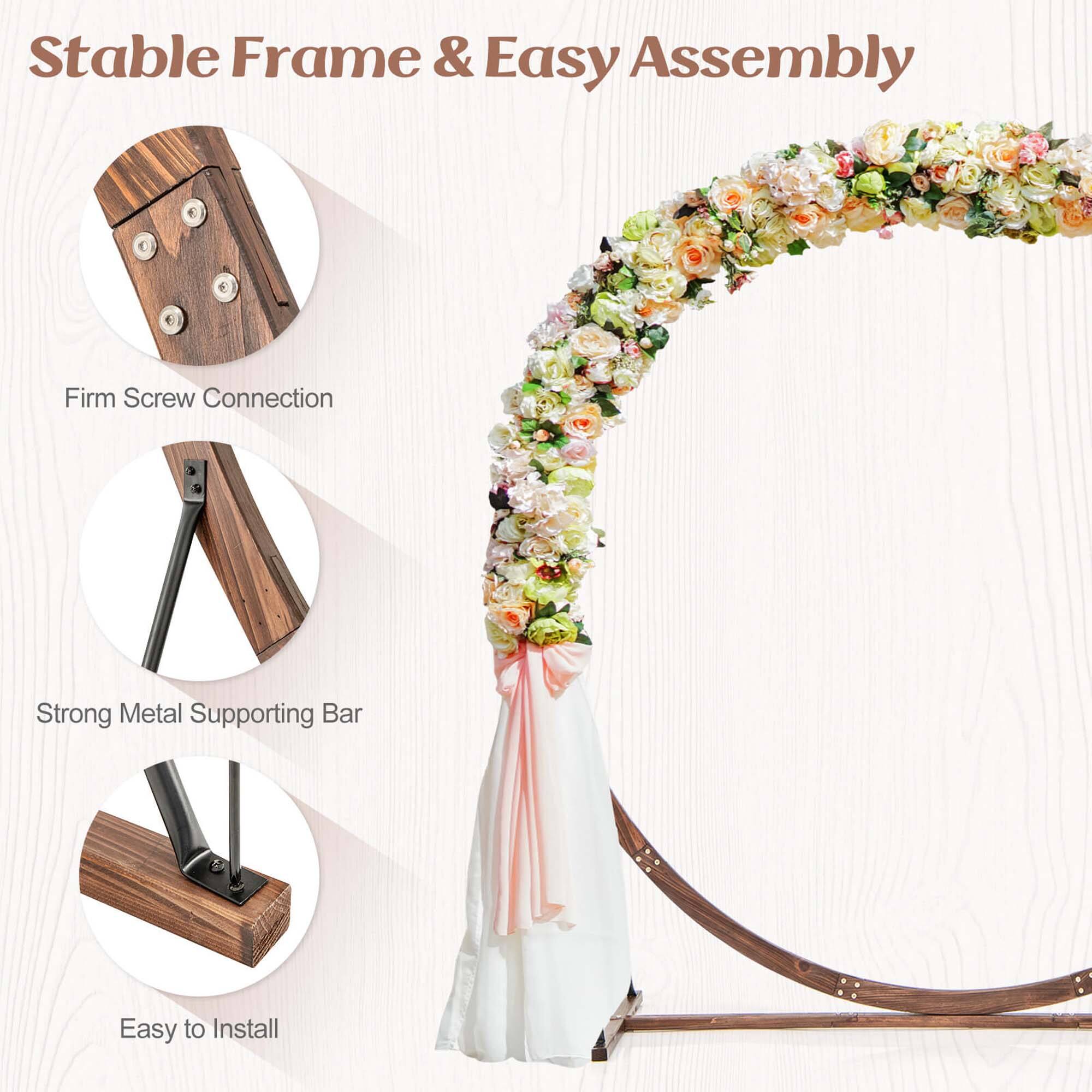 Stable Frame & Easy Assembly: Firm Screw Connection, Strong Metal Supporting Bar, Easy to Install.