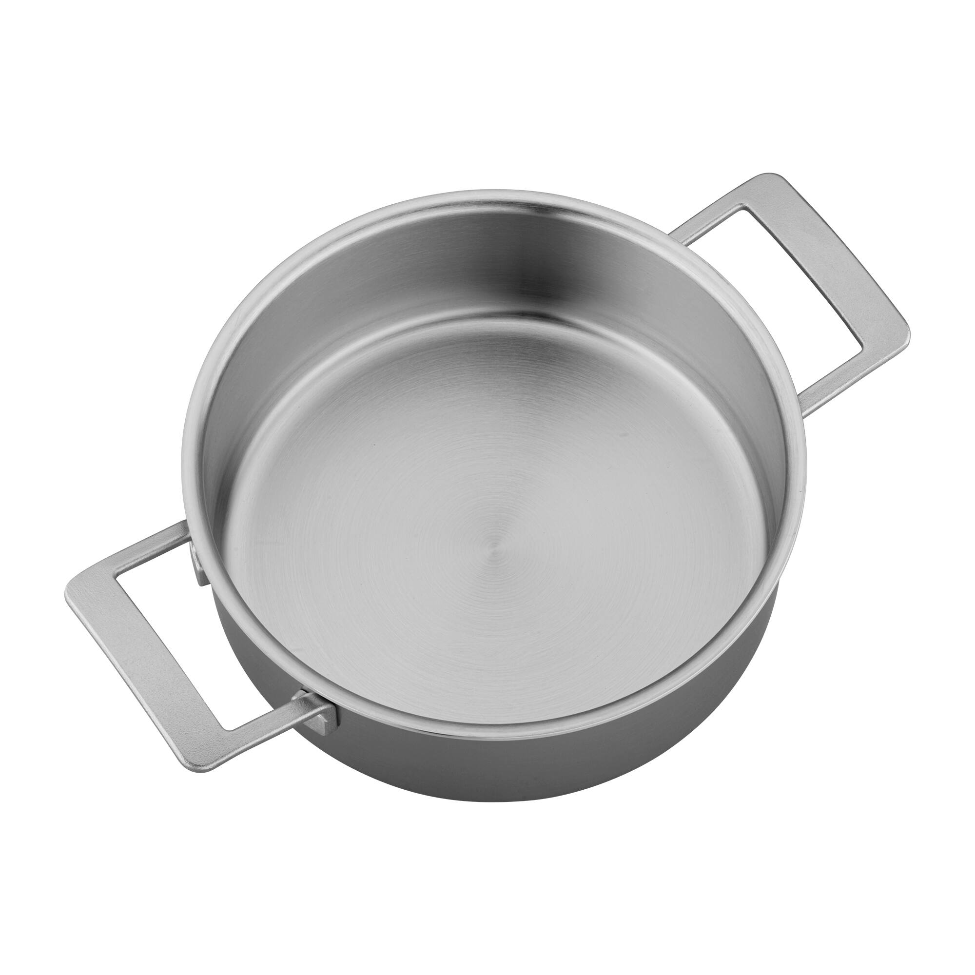Alt View 5. Demeyere - Demeyere Industry 5-Ply 3-qt Stainless Steel Deep Saute Pan - Stainless Steel.
