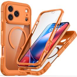 UUCOVER - Full Body Case for Apple iPhone 18 Pro Max Shockproof TPU+PC Built-in Screen Protector Compatible with MagSafe Cover - Orange