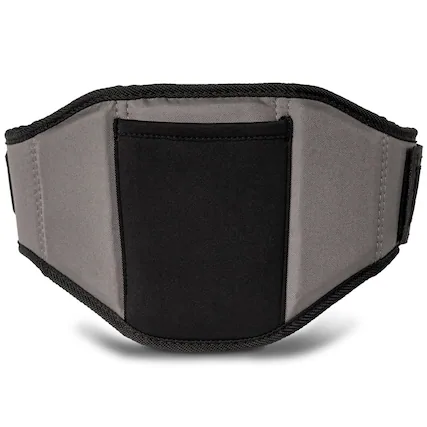 Front. Harbinger - Harbinger Unisex Firm Fit Contour Belt 2.0 - Grey/Black - Large - Grey/Black.