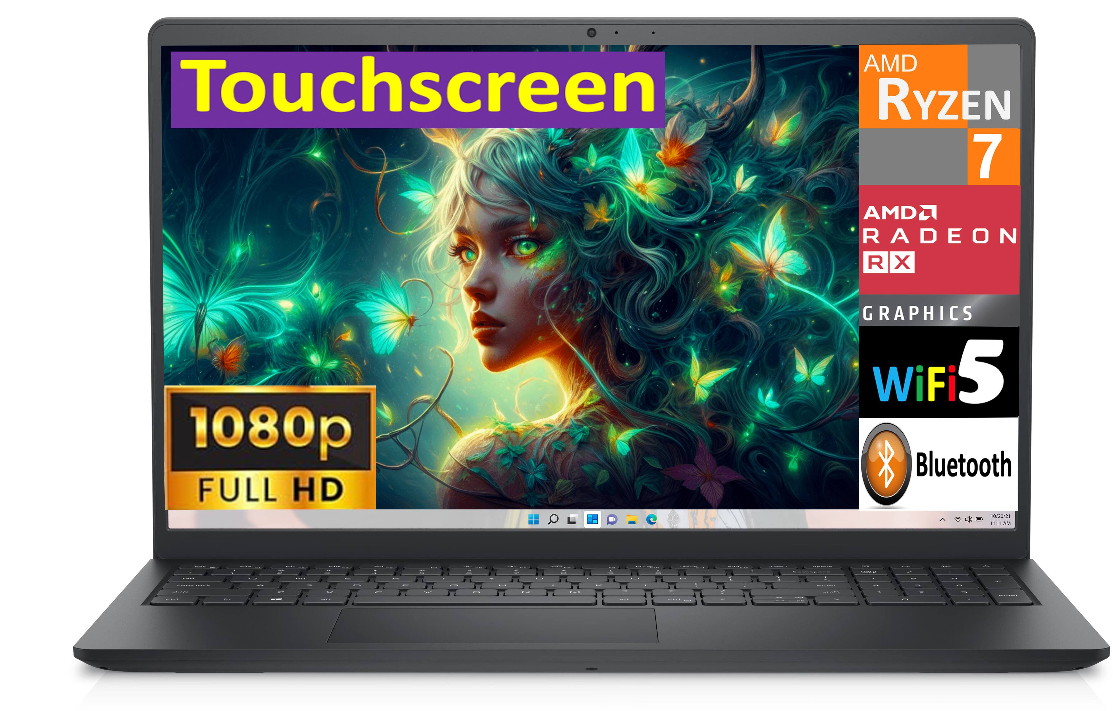 Touchscreen  
AMD Ryzen 7  
AMD Radeon RX  
1080p FULL HD  
GRAPHICS  
WiFi 5  
Bluetooth  
10/2021  
11:01 AM