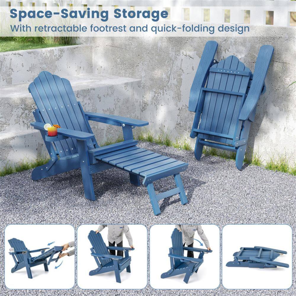 Space-Saving Storage  
With retractable footrest and quick-folding design