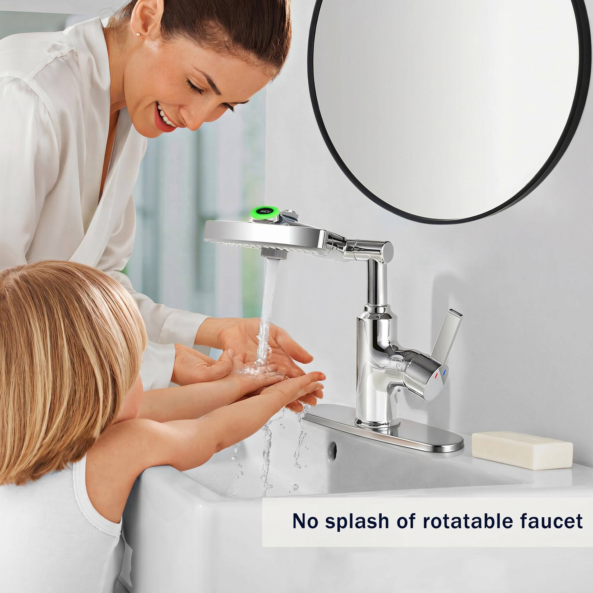 No splash of rotatable faucet