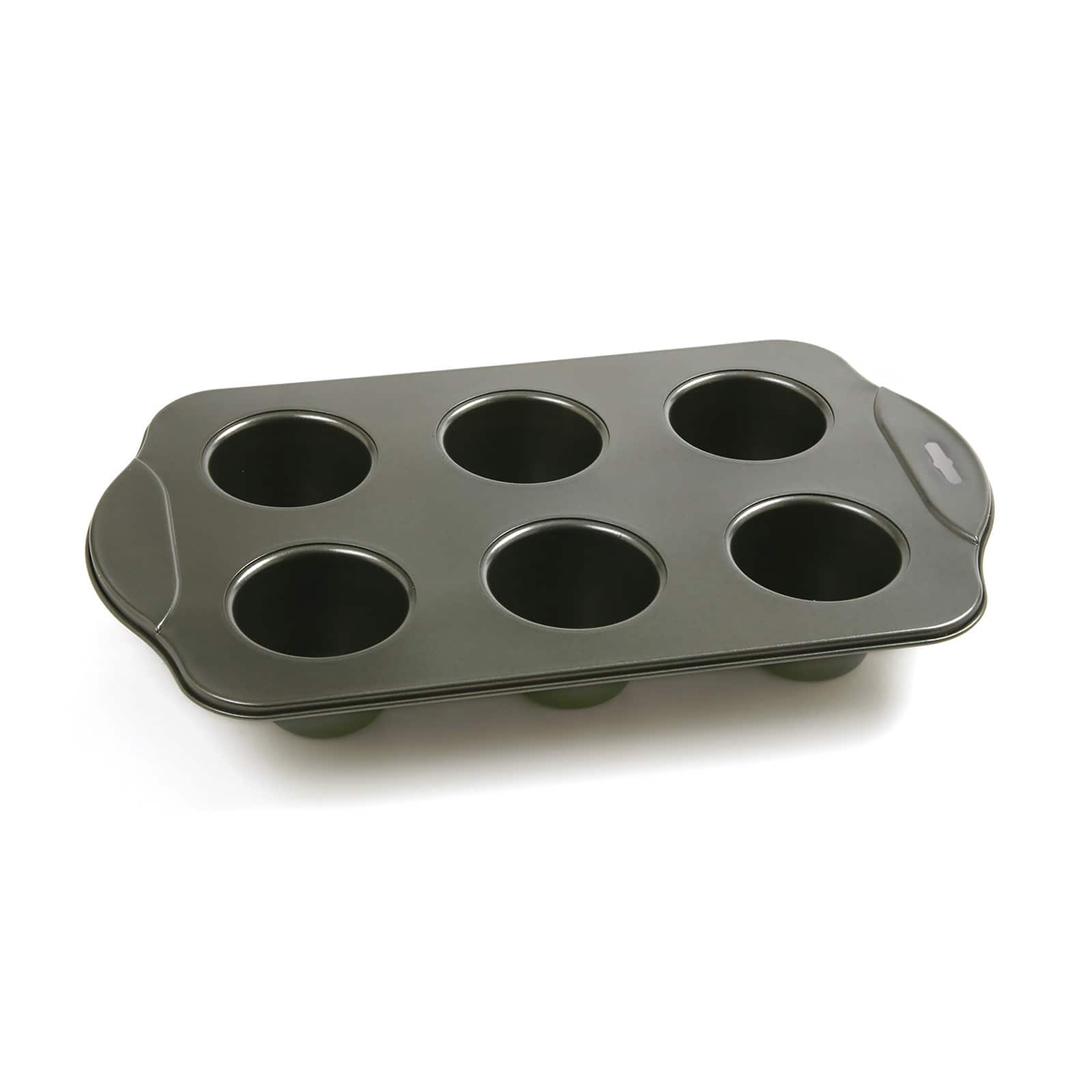 Norpro - Nonstick Linking Popover Pan, Small, 6-Well Mini Popover Tray - Black
