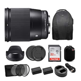 Sigma 16mm f/1.4 DC DN Contemporary Lens for Sony E Mount Cameras Sigma 16mm f/1.4 DC DN Contemporary Lens for Sony E Mount Cameras