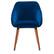 Angle Zoom. CorLiving - Ayla Velvet Side Chair - Navy Blue.