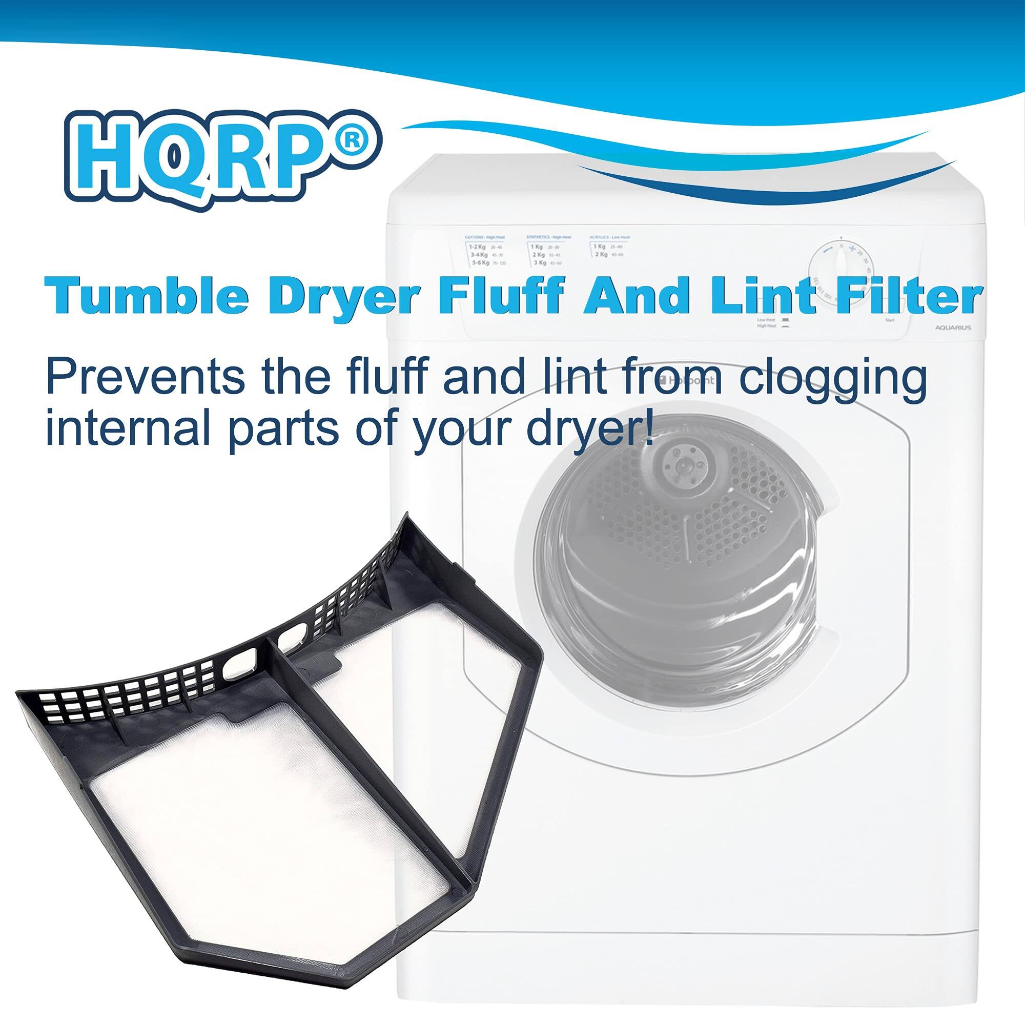 HQRP®  
Tumble Dryer Fluff And Lint Filter  
Prevents the fluff and lint from clogging internal parts of your dryer!
