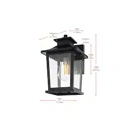 Elegant Lighting - Redner 7 inch Outdoor Pendant - Black