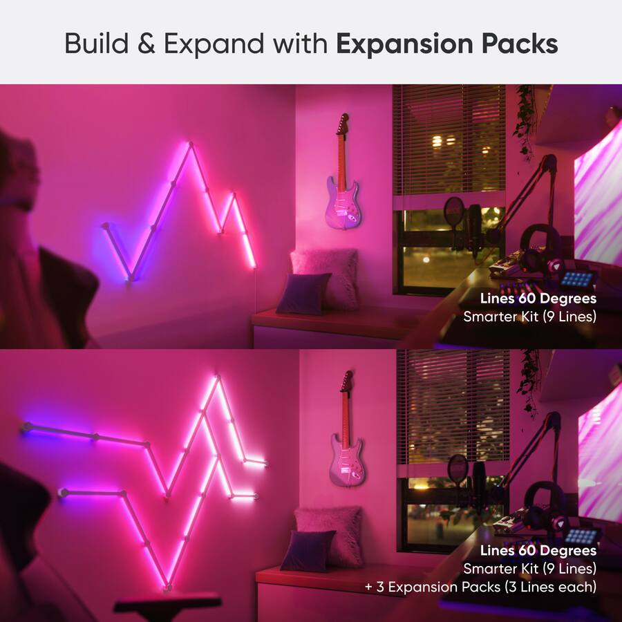 Nanoleaf Lines 60 Degrees Smarter Kit (9 Light Lines Nanoleaf Lines 60 Degrees Smarter Kit (9 Light Lines