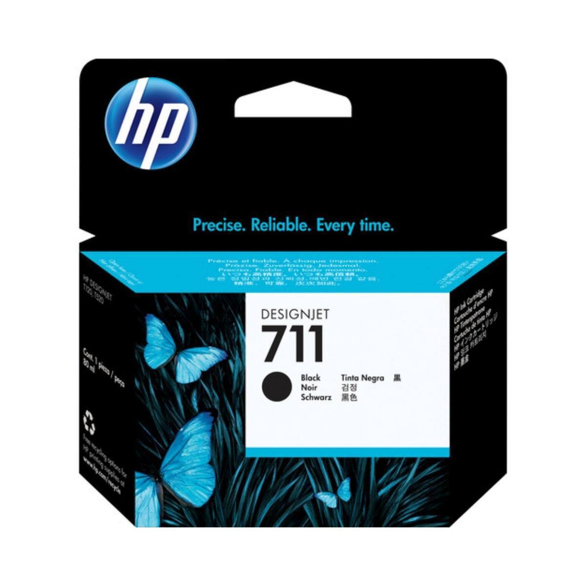 hp Precise. Reliable. Every time.

Prcise et fioble chaque Prozise Zuverlssig Jedesmal. Fioble En todo

DESIGNJET 711 Black Tinta Negra Noir Schwarz