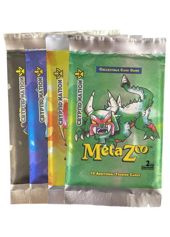 NATION CRYPTID NATION CRYPTID COLLECTIBLE CARD GAME NATION NATION CRYPTID CRYPTID TM MetaZco 2ND EDITION 10 ADDITIONAL TRADING CARDS
