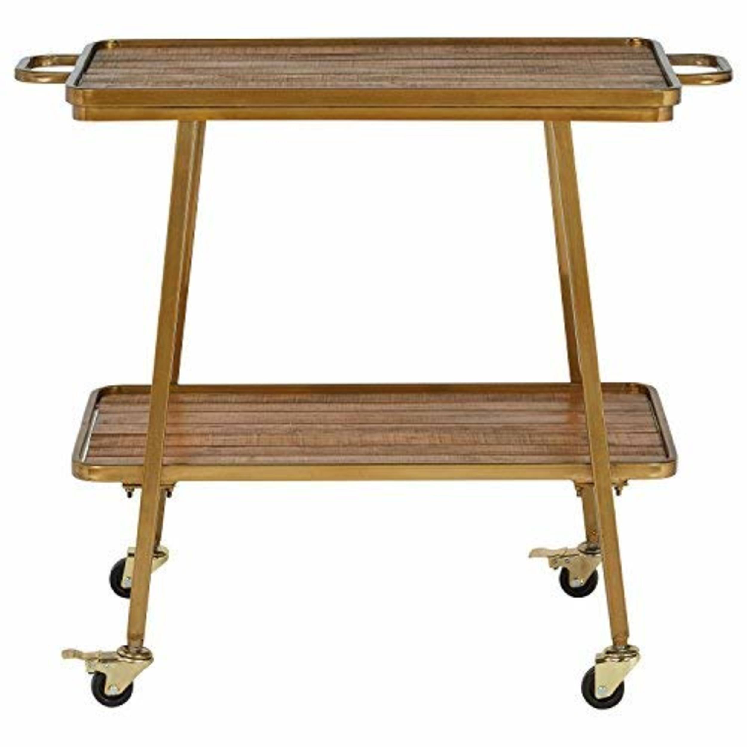 Alt View 11. Adore Decor - Felix Bar Cart - Gold.